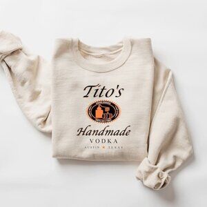 Titos Vodka Sweatshirt Retro Vintage TITOS Handmade Vodka Crewneck Fan Gift .